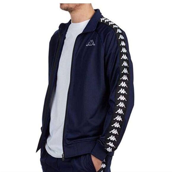 KAPPA BANDA ANISTON Medium Navy Zip Up Trainer Wind Breaker - Picture 2 of 7